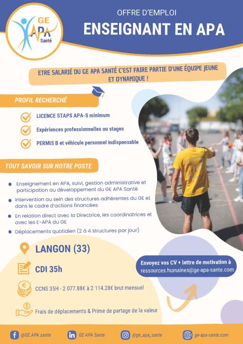 Offre d'emploi E-APA _ CDI
